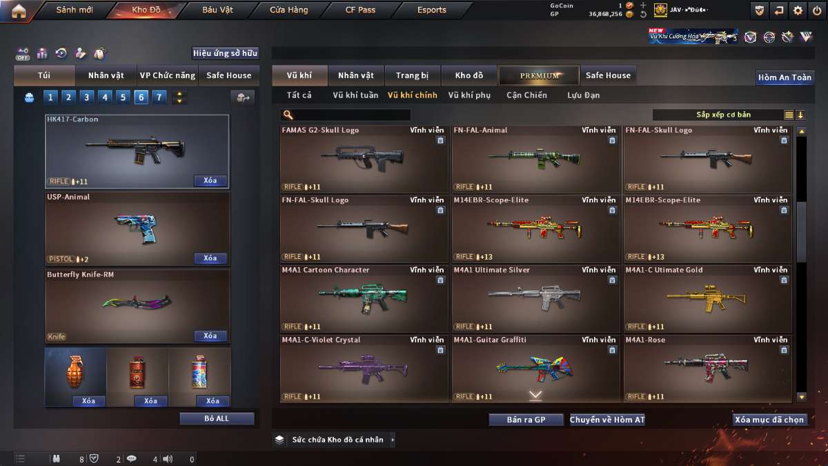 shop acc cf uy tin gia re